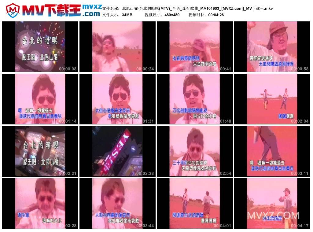 北原山猫-台北的暗暝(MTV)_台语_流行歌曲_MA101903